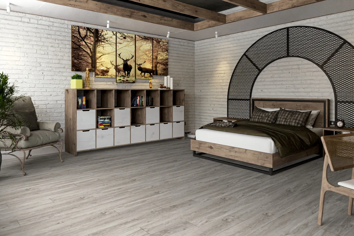 Кварцвиниловая плитка Damy Floor клеевая Family LVT Дуб Английский SL3683-6-LVT 1227×187×2,5