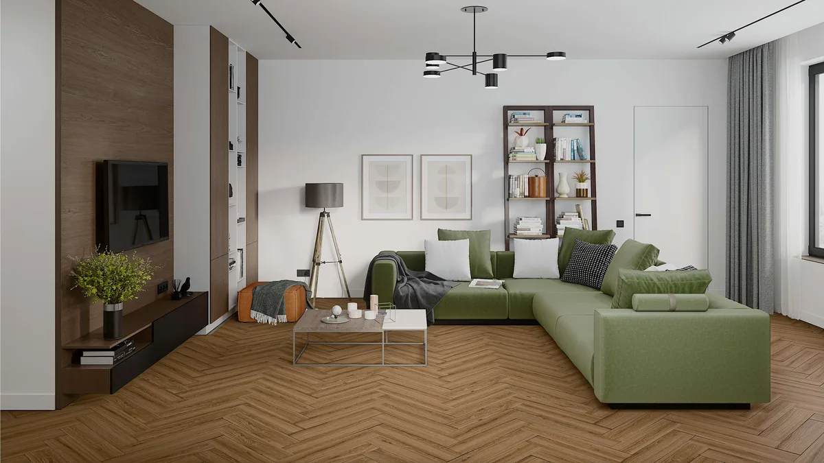 Кварцвиниловая плитка Damy Floor клеевая London LVT Лидс 5246-10-LVT венгерская елка 590×118×2,5