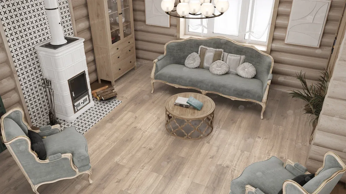 Кварцвиниловый SPC ламинат Alpine Floor Real Wood Дуб Натуральный ECO 2-5 1220×183×6