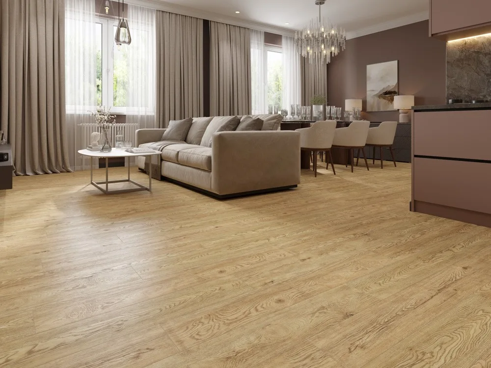 Кварцвиниловый SPC ламинат Cronafloor Grand Sequoia Дуб Золотистый 1200×180×5