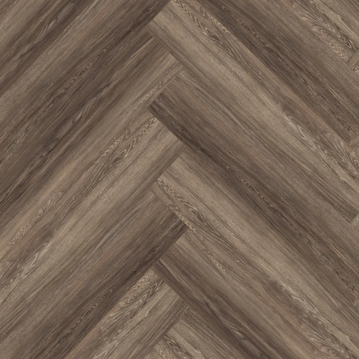 Кварцвиниловый SPC ламинат Floor Factor Herringbone Brushed Smoke Oak HB.17 венгерская елка 675×135×5