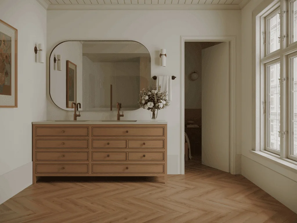 Кварцвиниловая плитка Norland клеевая Parquet S LVT Lama 1056-4 венгерская елка 590×118×2,5