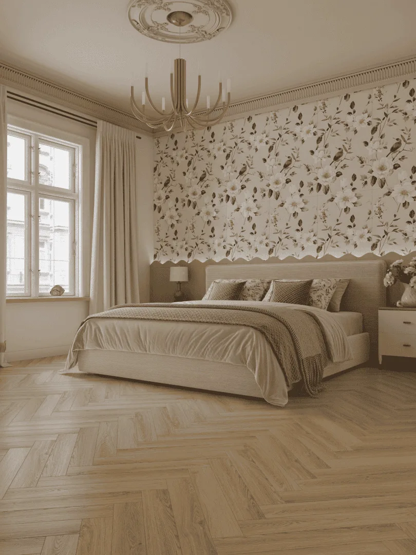 Ламинат Norland Herringbone Elegant Strong Дуб Монте LF304-34 венгерская елка 600×100×12