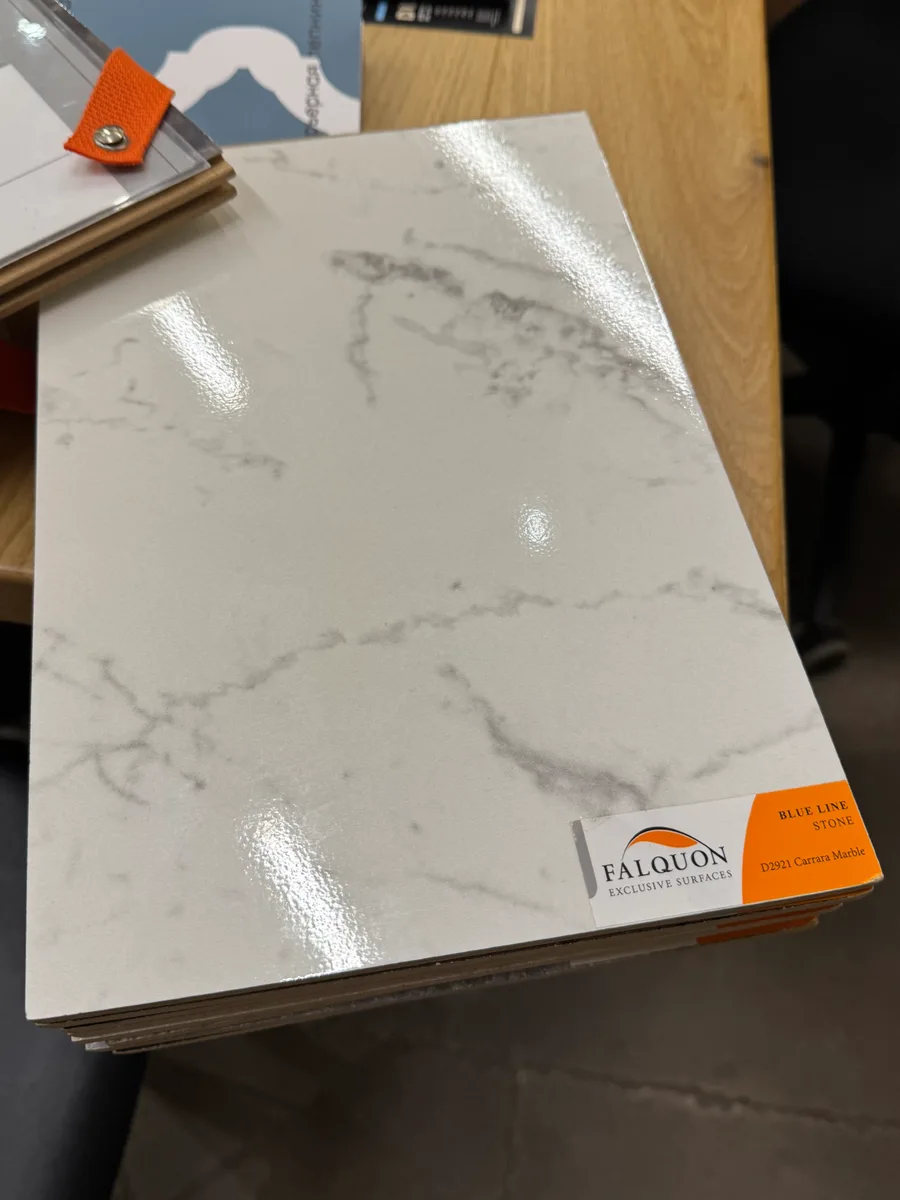Ламинат Falquon Blue Line Stone 2.0 Carrara Marble D2921 глянец 810×400×8
