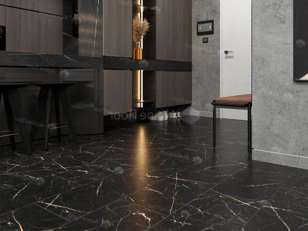 Кварцвиниловая плитка Alpine Floor клеевая Light Stone Неро ЕCО 15-21 608×303×2,5