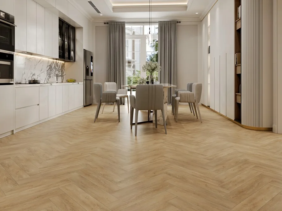 Кварцвиниловый SPC ламинат Evofloor Parguet Click Oak Sand Дуб Песочный HP 0090 венгерская елка 600×125×4