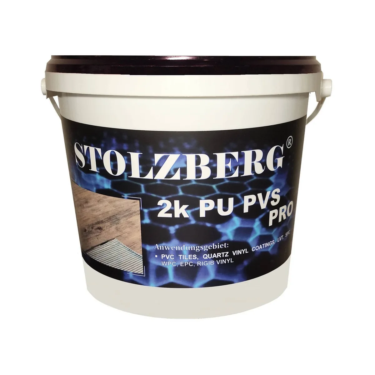 Клей для винилового пола Stolzberg 2K PU PVC PRO полиуретановый 5 кг