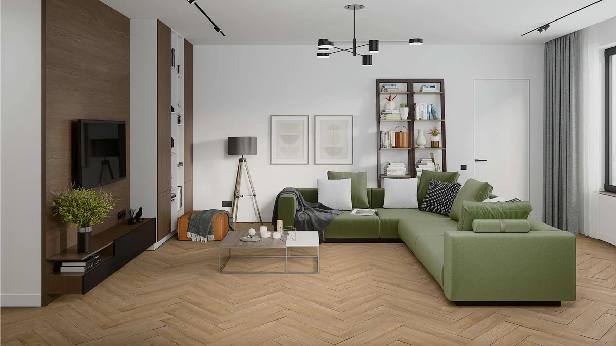 Кварцвиниловая плитка Damy Floor клеевая London LVT Брайтон 5248-8-LVT венгерская елка 590×118×2,5