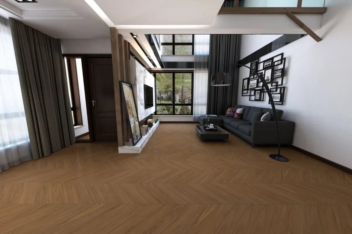 Кварцвиниловая плитка Damy Floor клеевая Chevron LVT Блуа DF08-Ch-LVT французская елка 600×127×2,5