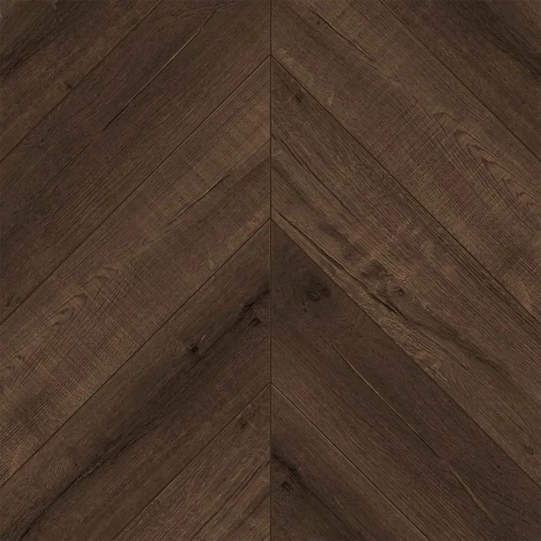 Кварцвиниловый SPC ламинат Alpine Floor Chevron Alpine Дуб Мокка ECO 18-12 французская елка 600×127×5