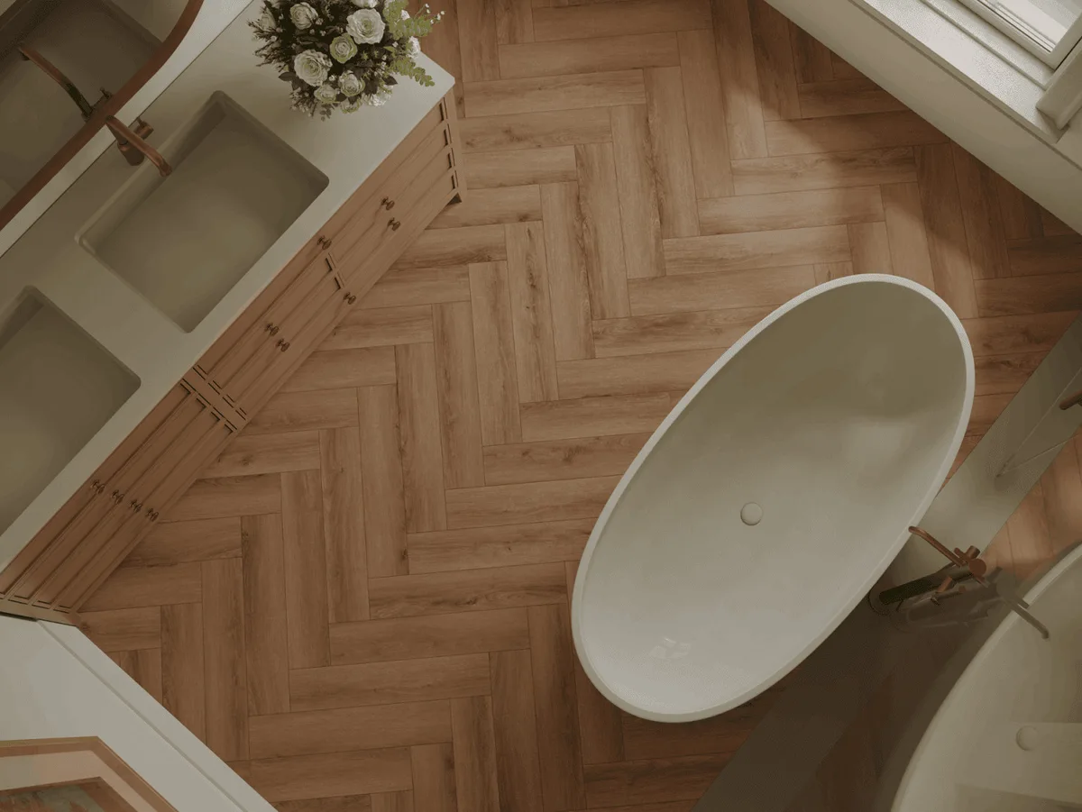 Кварцвиниловая плитка Norland клеевая Parquet S LVT Lama 1056-4 венгерская елка 590×118×2,5