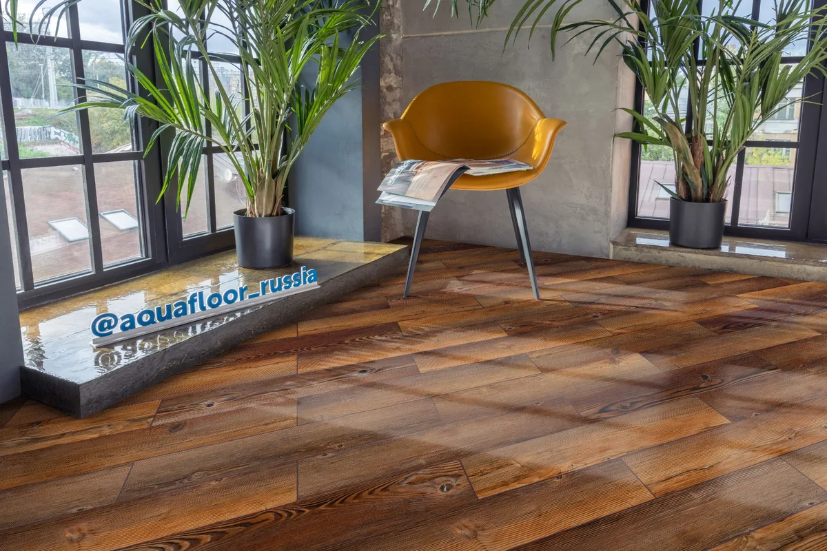 Кварцвиниловая плитка Aquafloor клеевая Parquet Glue AF2510PG венгерская елка 610×122×2,5