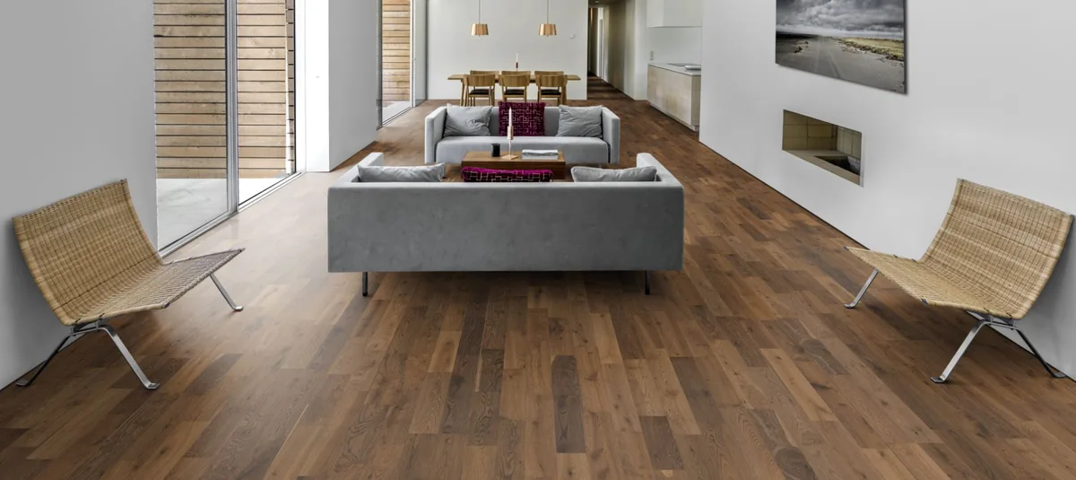 Паркетная доска Kahrs Люмен Дуб Пламя Glow 152N6BEKF4KW240 Lively 2423×200×15