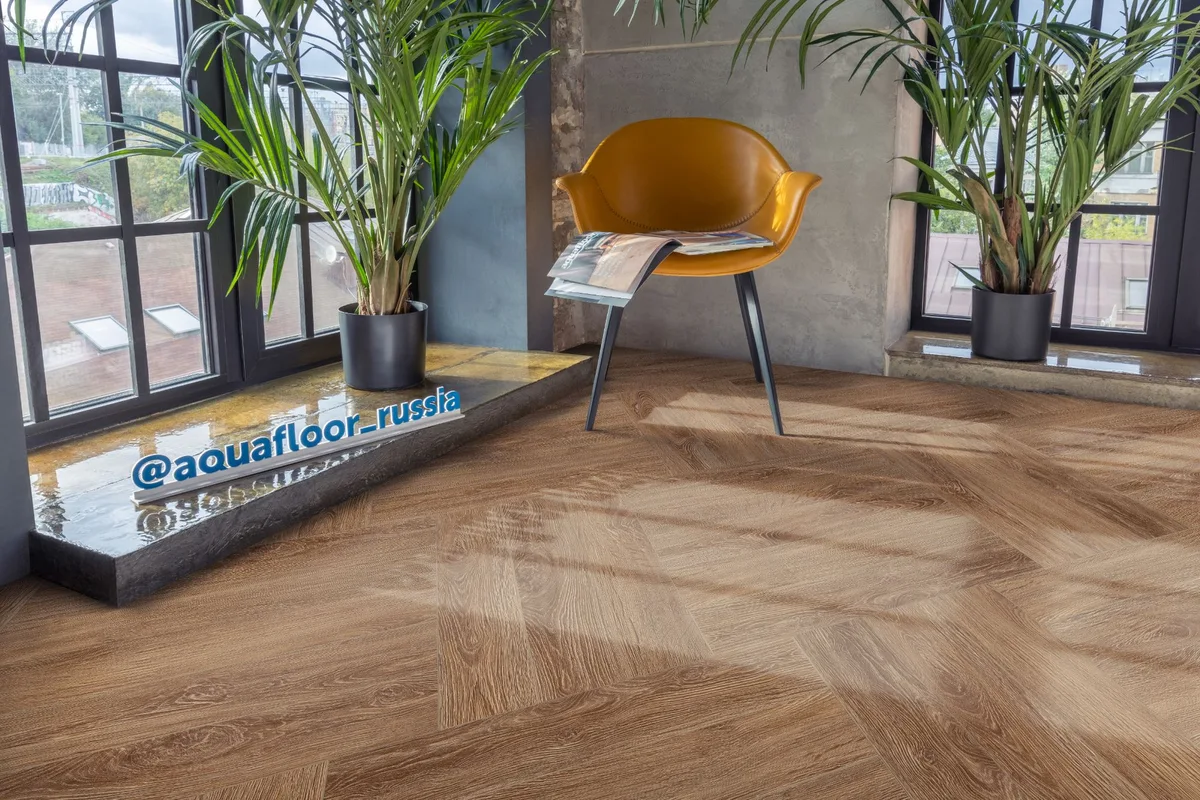 Кварцвиниловая плитка Aquafloor клеевая Parquet Glue AF2508PG венгерская елка 610×122×2,5