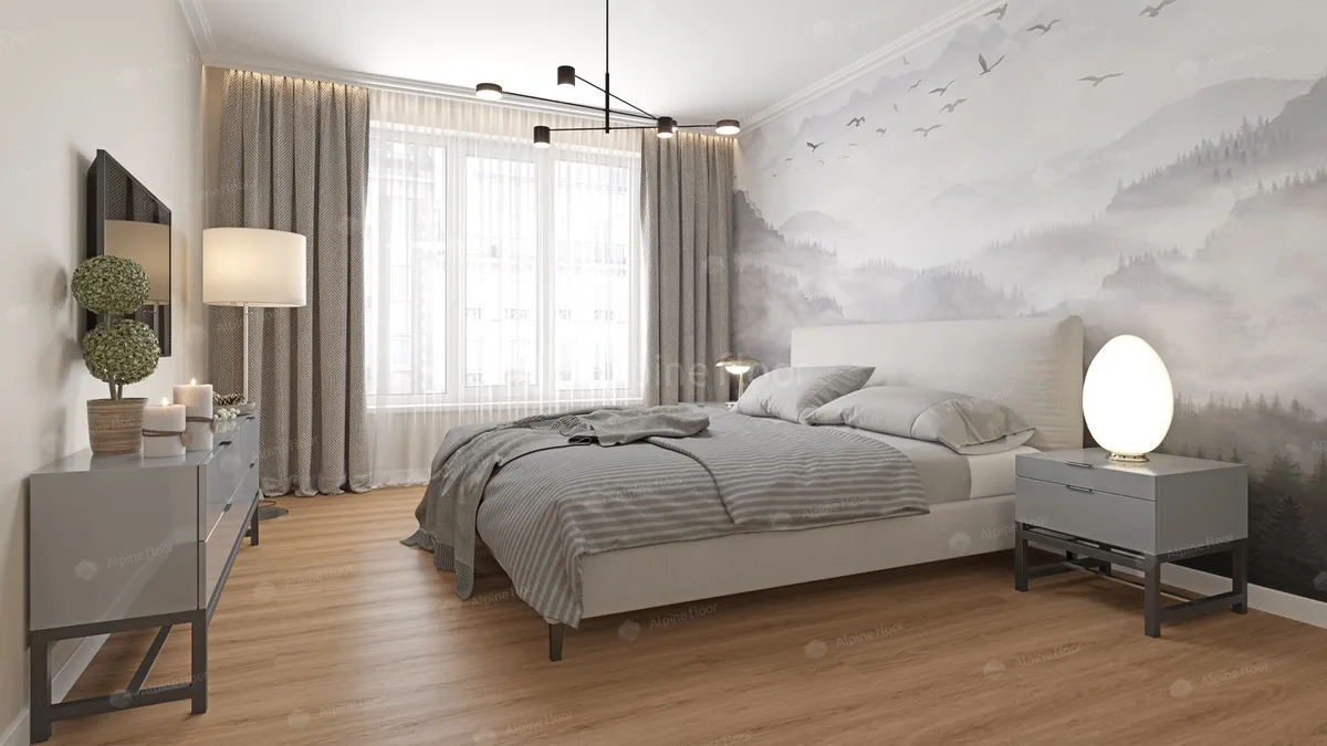 Кварцвиниловая плитка Alpine Floor клеевая Easy Line Дуб Рыжий ECO 3-21 1219,2×184,15×3