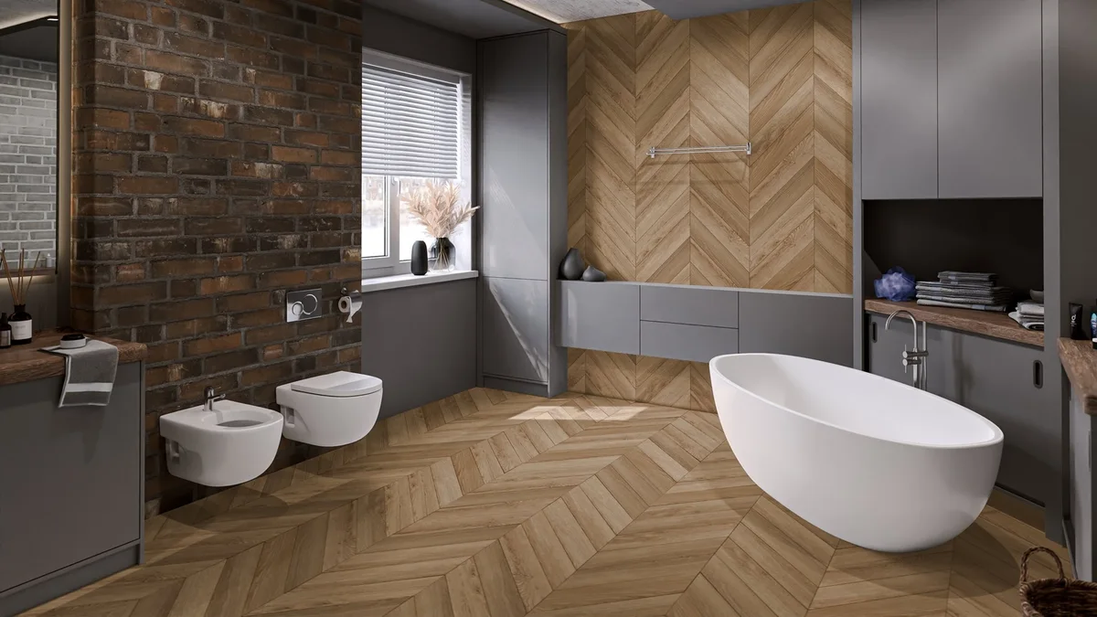 Кварцвиниловая плитка Damy Floor клеевая Chevron LVT Лувр DF04-Ch-LVT французская елка 600×127×2,5