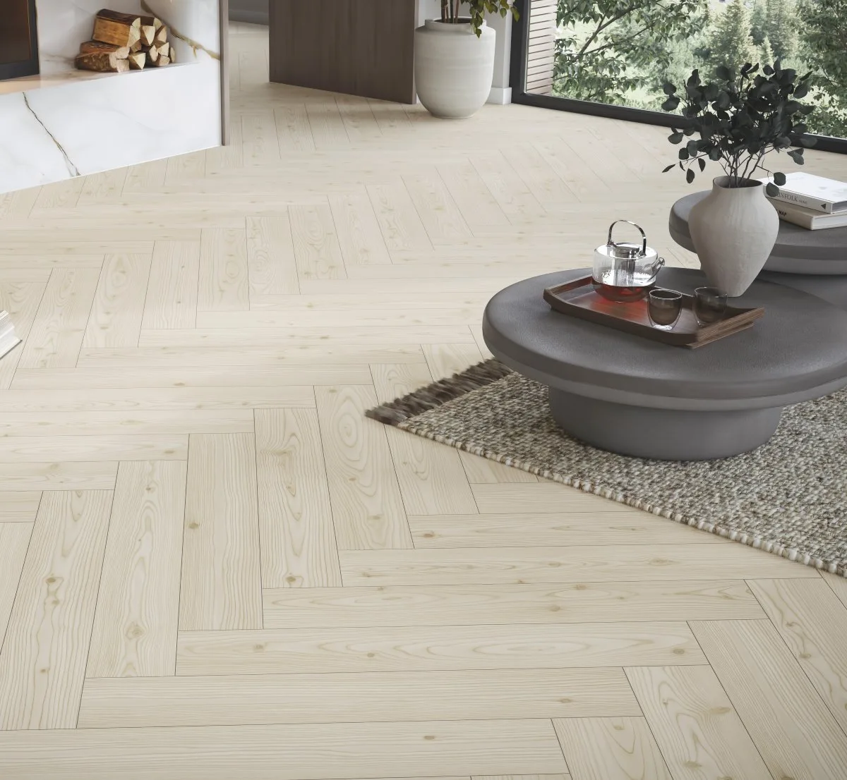 Ламинат Parador Trendtime 3 Лиственница Юкон белая Larch Yukon white 1748751 венгерская елка 858×143×8