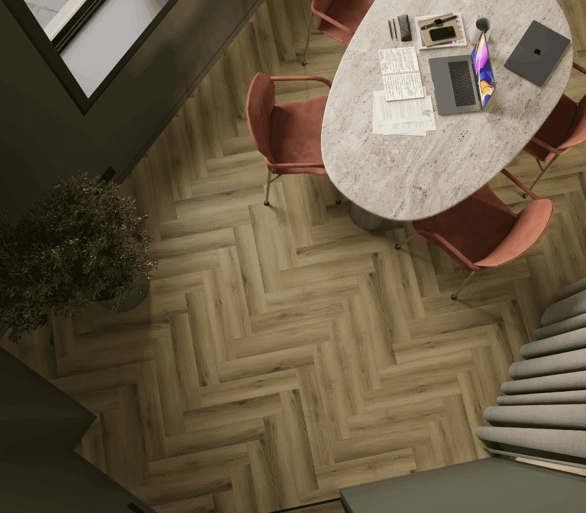 Кварцвиниловый SPC ламинат Norland Parquet Start Style 1066-7 венгерская елка 600×125×4