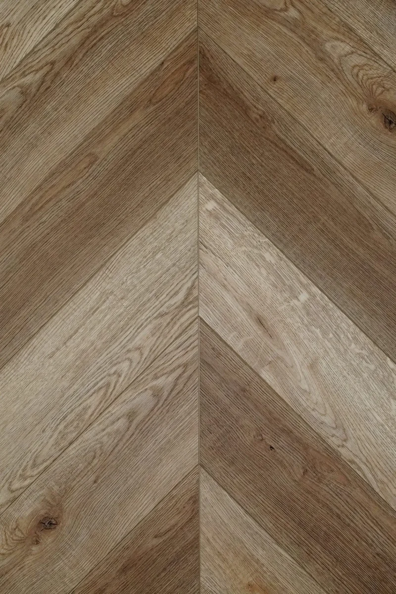 Кварцвиниловый SPC ламинат Damy Floor Chevron Сен-Жермен DF05-Ch французская елка 600×127×5