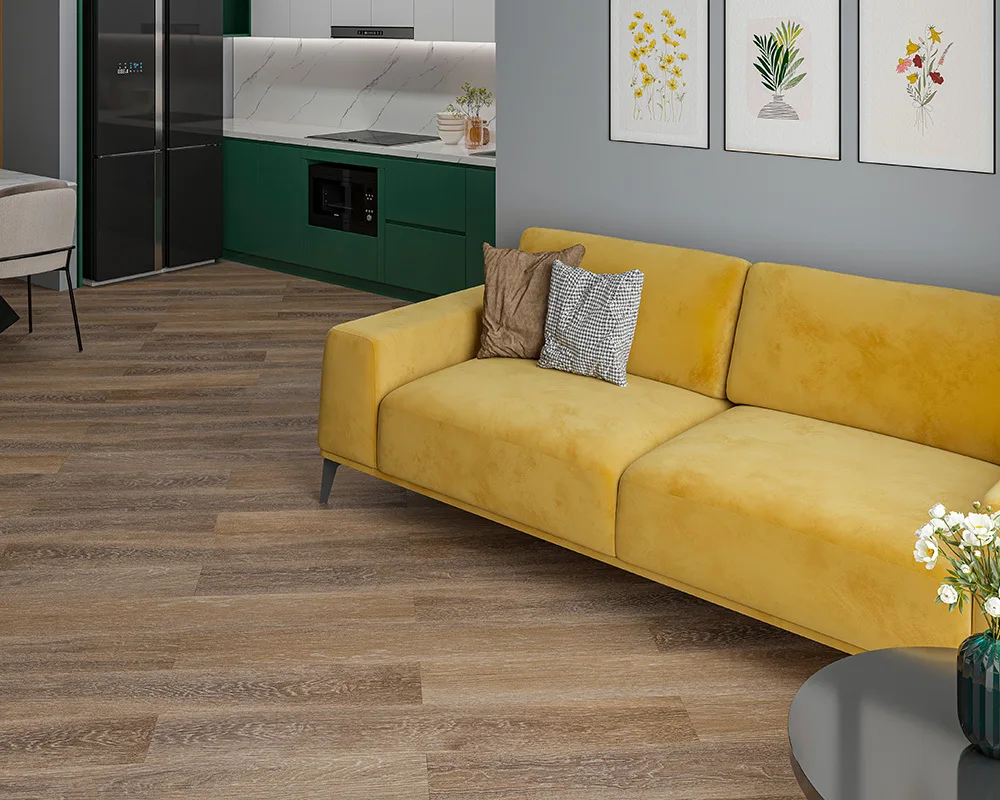 Кварцвиниловый SPC ламинат Alta Step Excelente Дуб Базальтовый SPC6614 1218×180×5,3