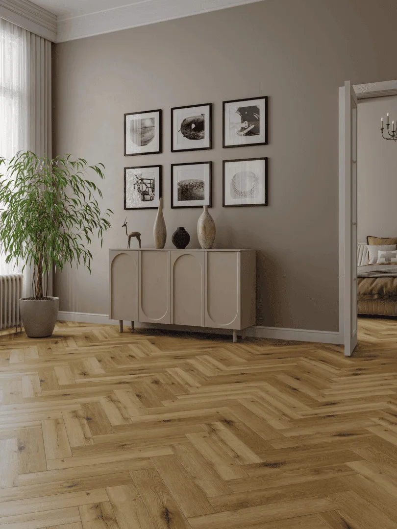 Кварцвиниловый SPC ламинат Norland Parquet S Opal 1055-12 венгерская елка 600×125×4