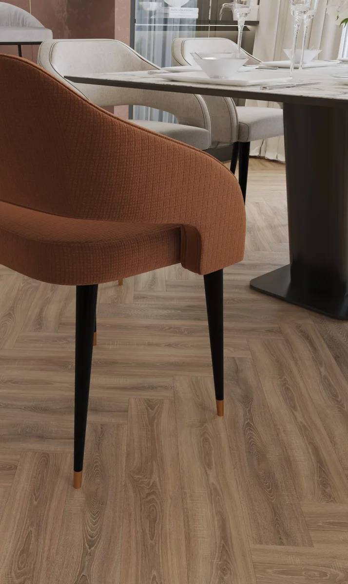 Кварцвиниловая плитка Vinilam клеевая Parquet Herringbone Glue Паркет Монпелье GD11355 венгерская елка 762×152,4×2,5