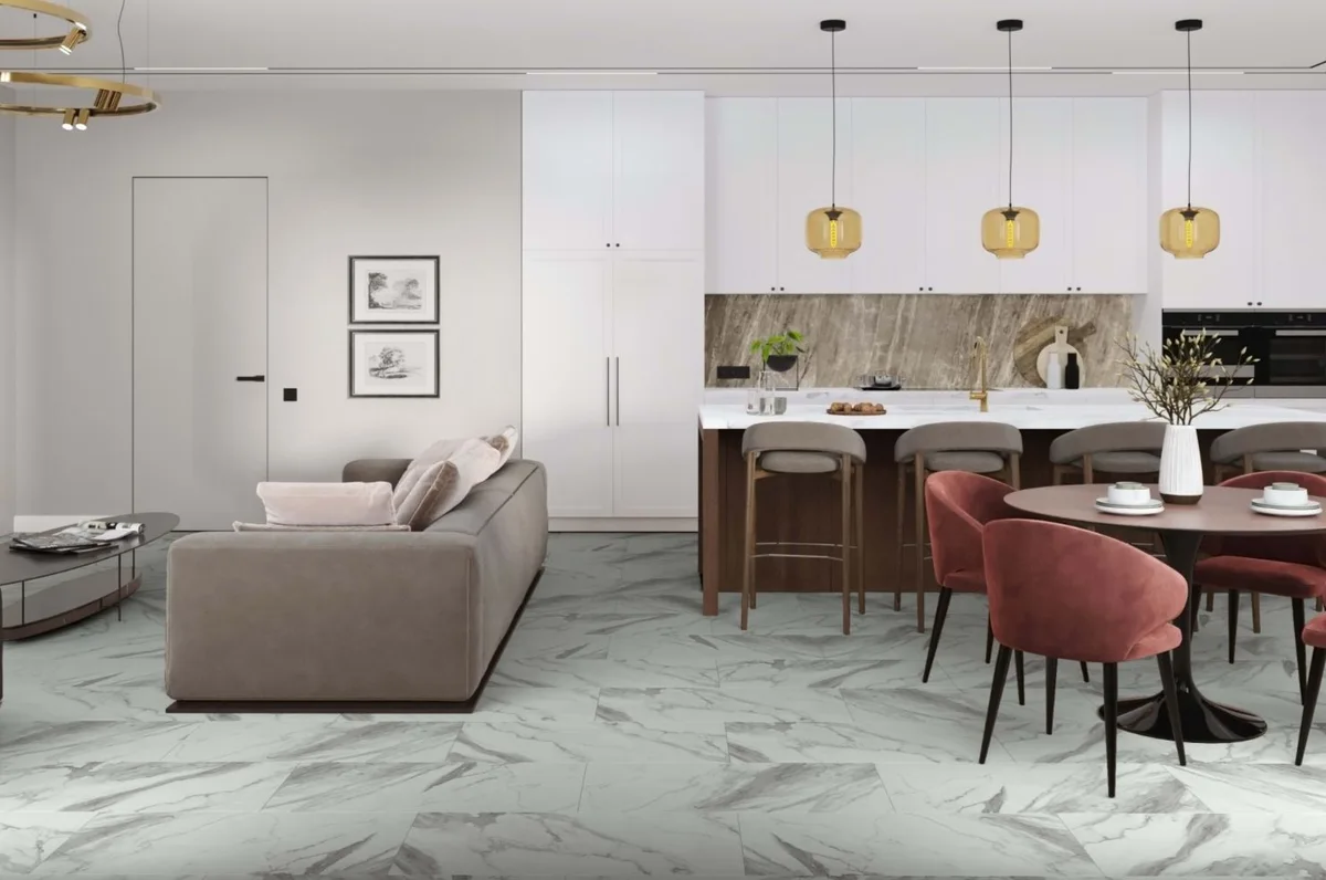 Кварцвиниловая плитка Damy Floor клеевая Ascent LVT Эверест 124-1-LVT 912,4×455,2×2,5
