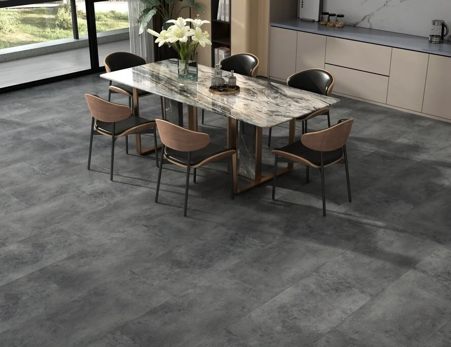 Кварцвиниловая плитка Evofloor клеевая Stone Glue Темный Бетон Dark Concrete SG 4-007 914×457×2,5