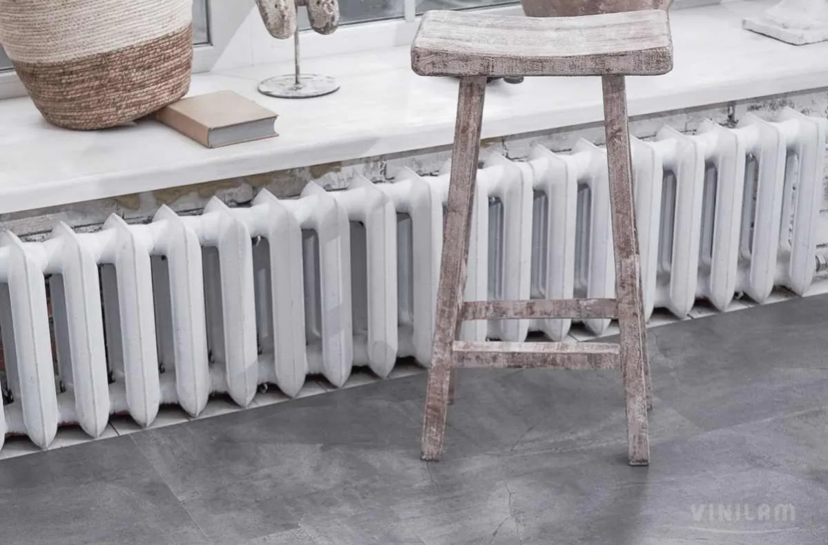 Кварцвиниловый SPC ламинат Vinilam Ceramo Stone Серый Бетон 61602 940×470×6