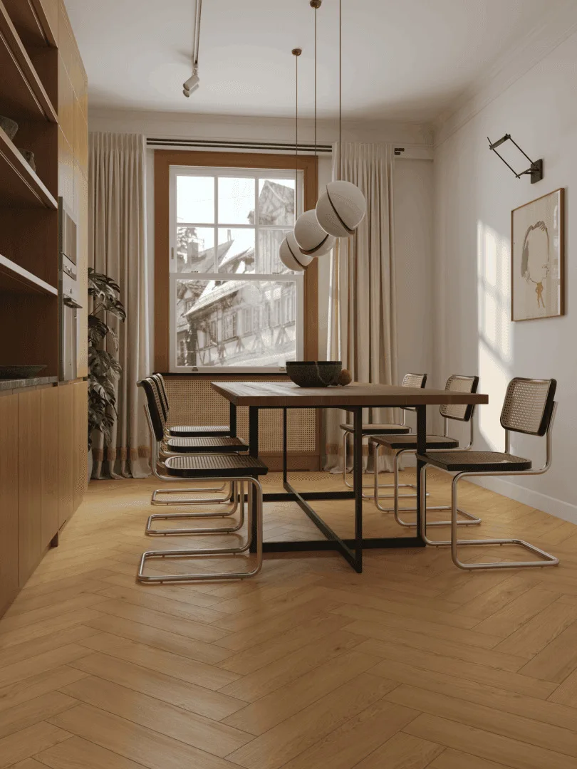 Кварцвиниловый SPC ламинат Norland Parquet Simple Seal 1066-8 венгерская елка 600×125×4
