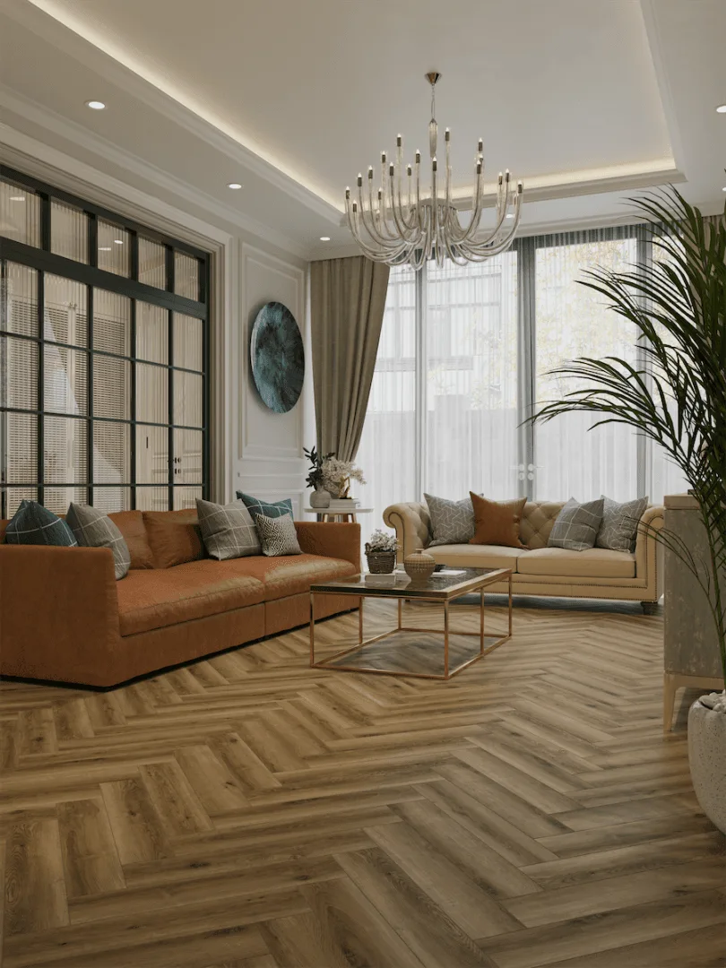 Кварцвиниловый SPC ламинат Alpine Floor Титан Паркет Афина ECO 29-1-R венгерская елка 600×125×6