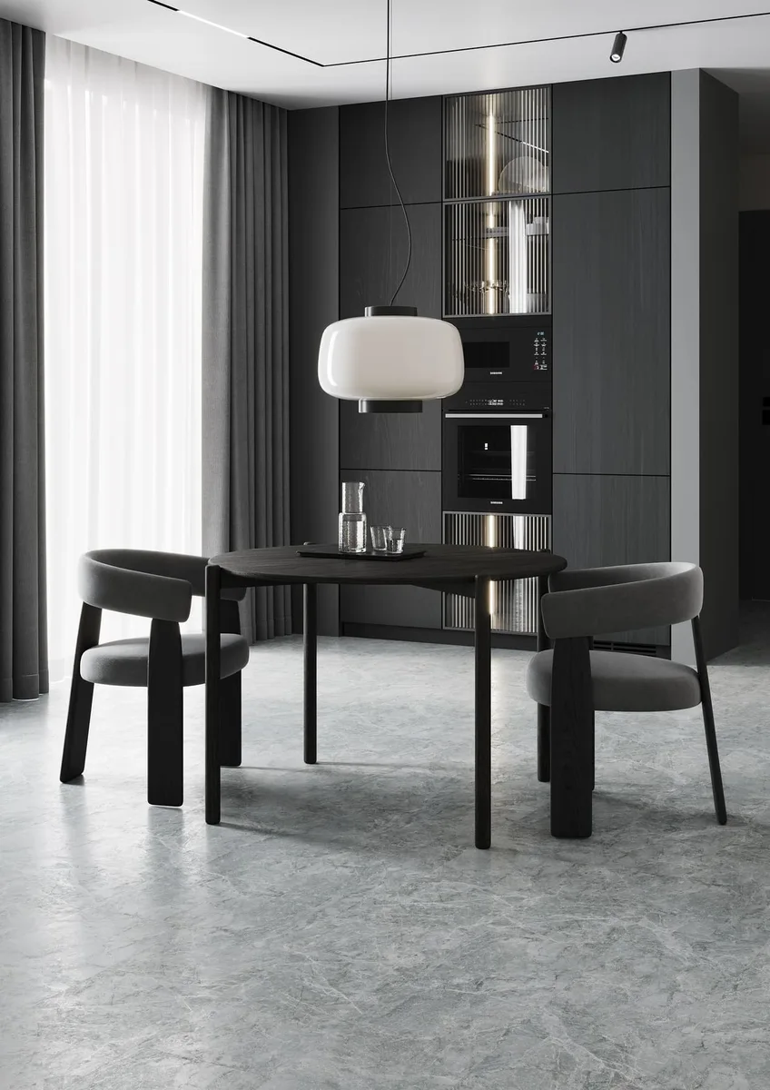 Кварцвиниловая плитка Fargo клеевая Stone LVT Травертин Арктический 48116-01 606×303×2,5