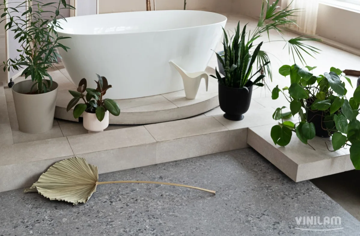 Кварцвиниловая плитка Vinilam клеевая Ceramo Stone Glue Терраццо 71613 950×475×2,5