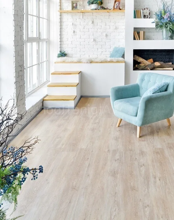 Кварцвиниловая плитка Alpine Floor клеевая Ultra Дуб Кремовый ECO 5-23 1219,2×184,15×2