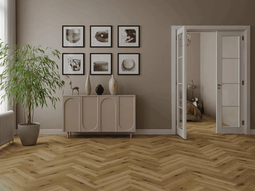Кварцвиниловый SPC ламинат Norland Parquet S Opal 1055-12 венгерская елка 600×125×4