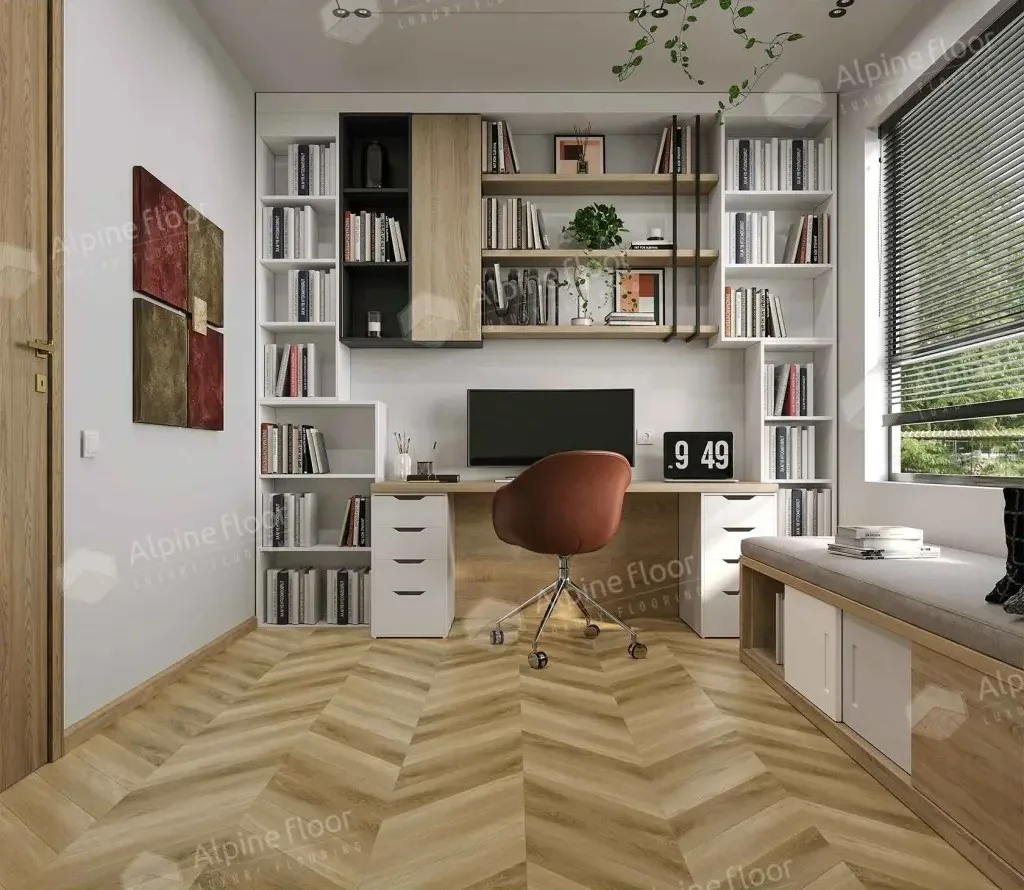 Кварцвиниловый SPC ламинат Alpine Floor Chevron Alpine Grazioso ECO 18-17 французская елка 600×127×5