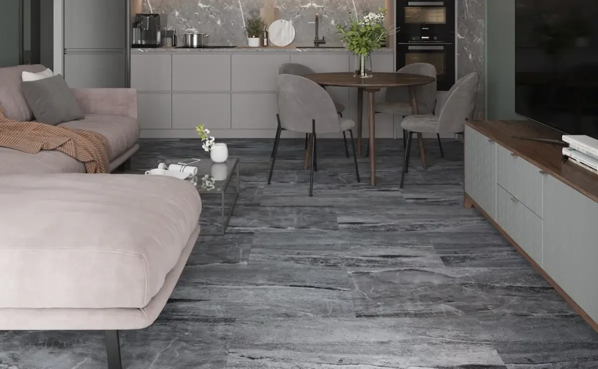 Кварцвиниловая плитка Vinilam клеевая Ceramo Stone Glue Колумбийский Камень 91906 950×475×2,5