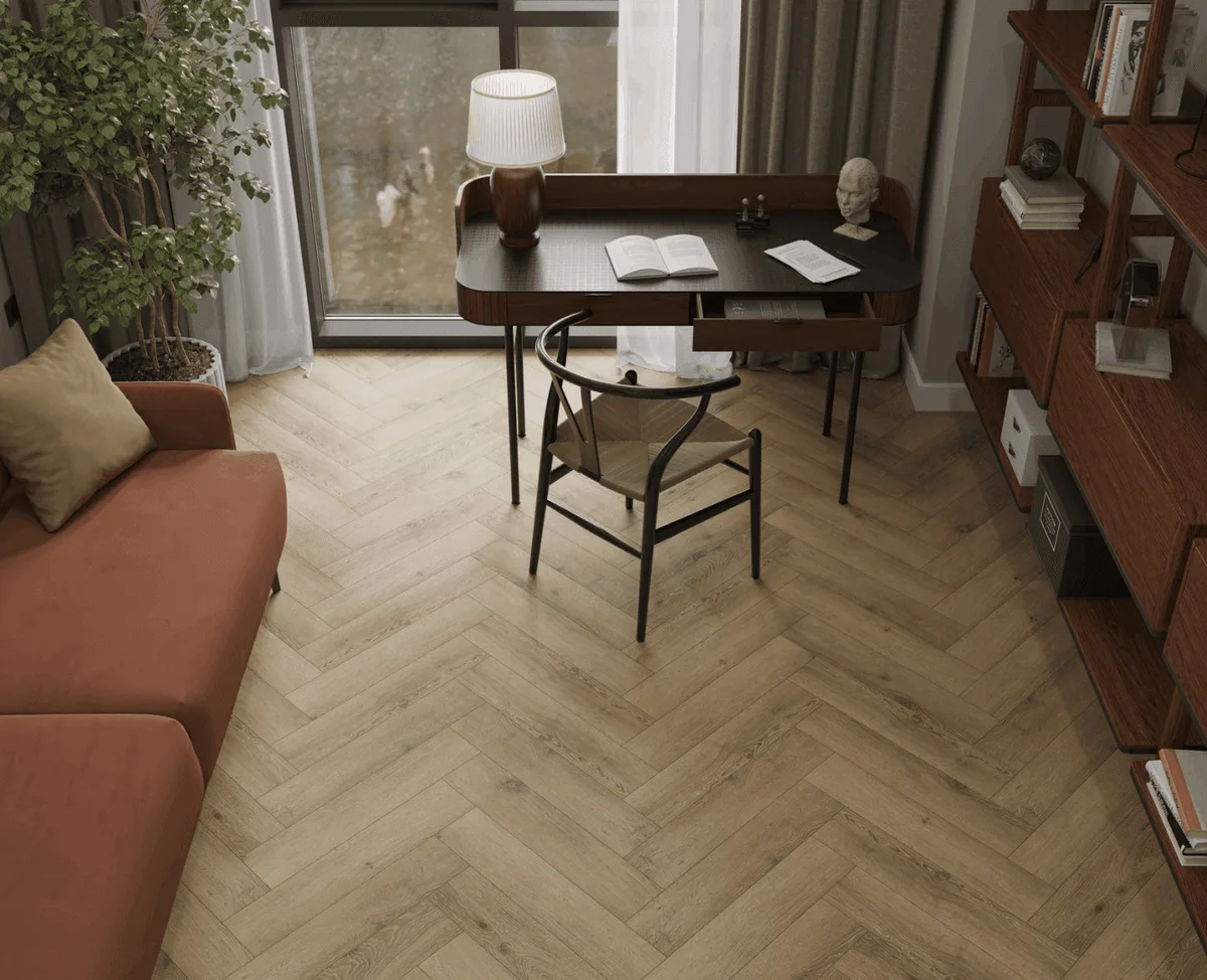 Кварцвиниловый SPC ламинат Norland Parquet S Breeze 1055-13 венгерская елка 600×125×4