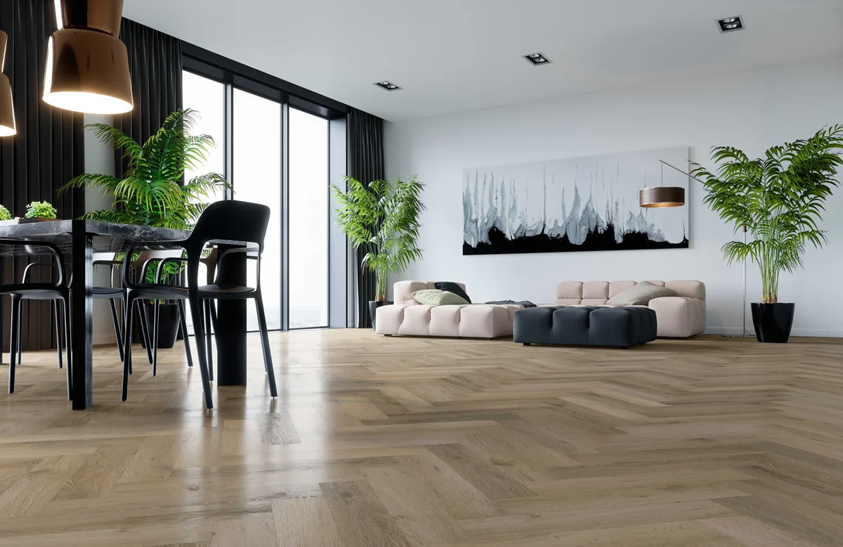 Кварцвиниловый SPC ламинат Fargo Parquet Дуб Парижский Дождь 33-61W935 венгерская елка 615×123×4