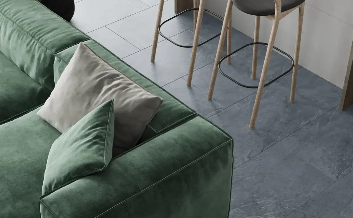 Кварцвиниловая плитка Vinilam клеевая Ceramo Stone Glue Мальтийский Базальт 91907 950×475×2,5