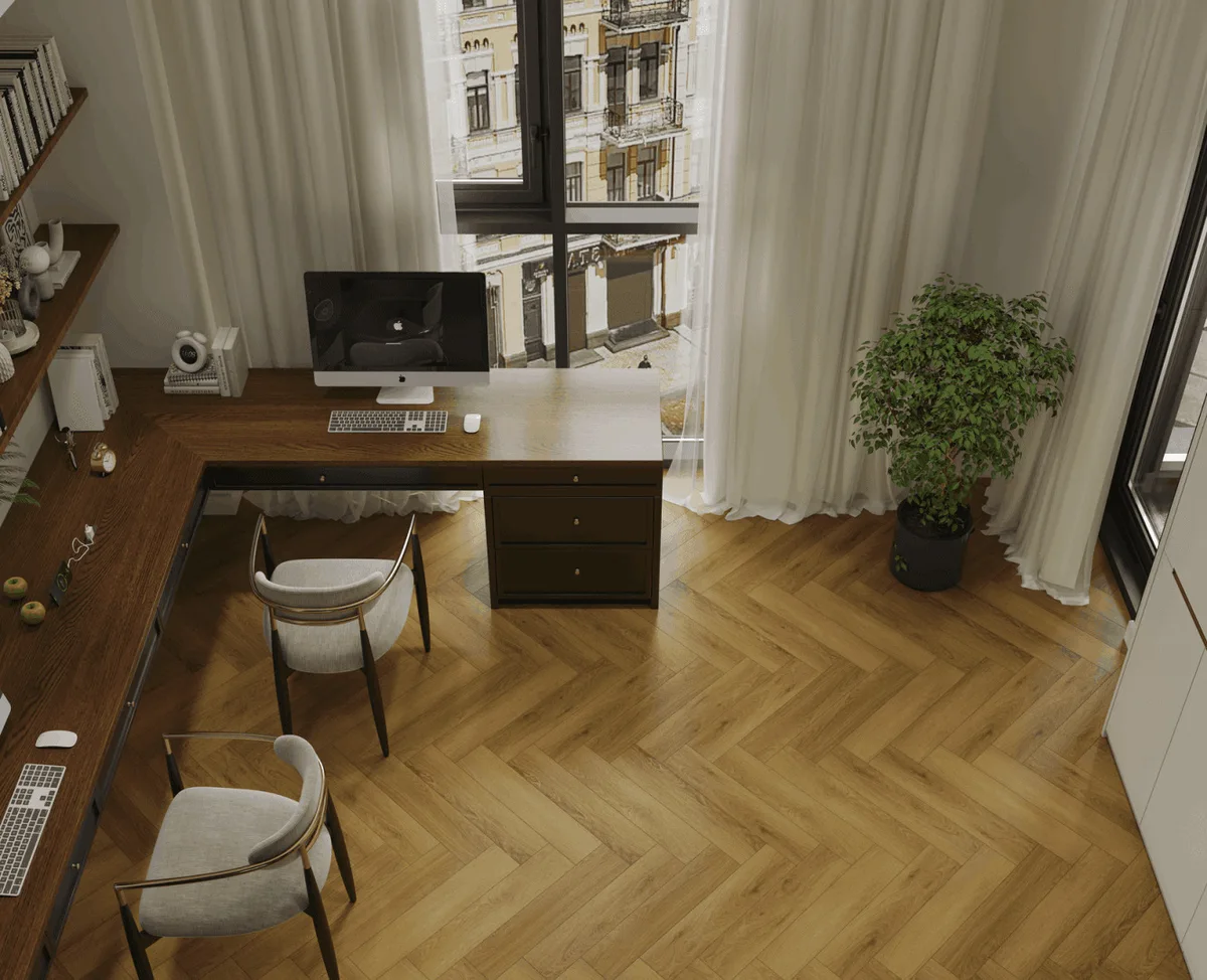 Кварцвиниловая плитка Norland клеевая Parquet S LVT Seliger 1056-9 венгерская елка 590×118×2,5