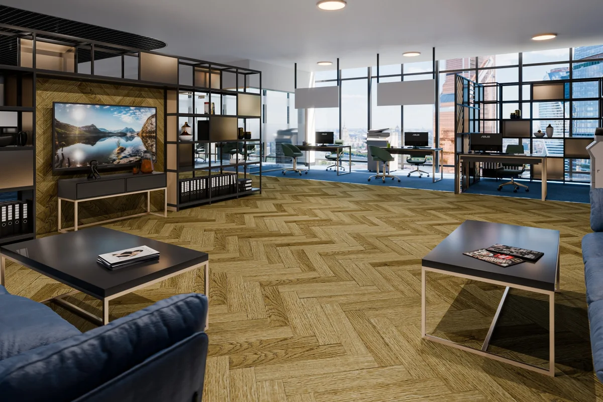 Кварцвиниловая плитка Damy Floor клеевая London LVT Шеффилд 190902EL-07-LVT венгерская елка 590×118×2,5
