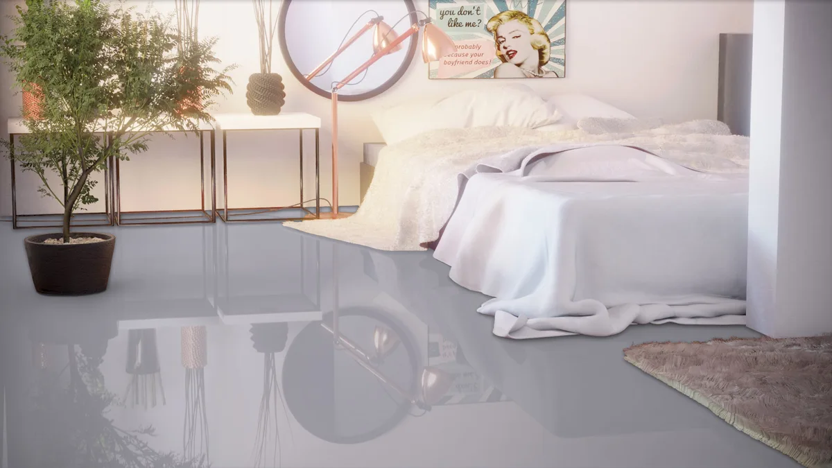 Ламинат Falquon Blue Line Max Uni Grey D3550 глянец 1220×610×8