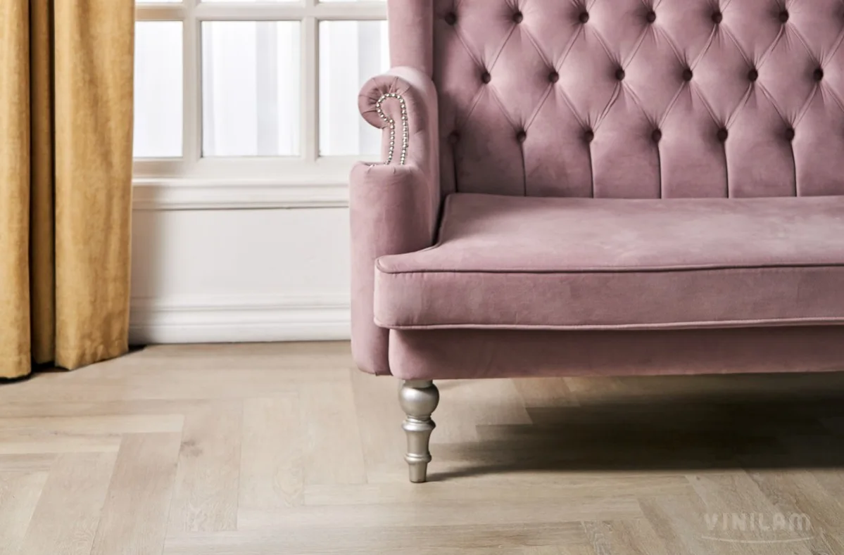Кварцвиниловый SPC ламинат Vinilam Parquet Herringbone Паркет Скандинавский IS11188 венгерская елка 720×120×6,5