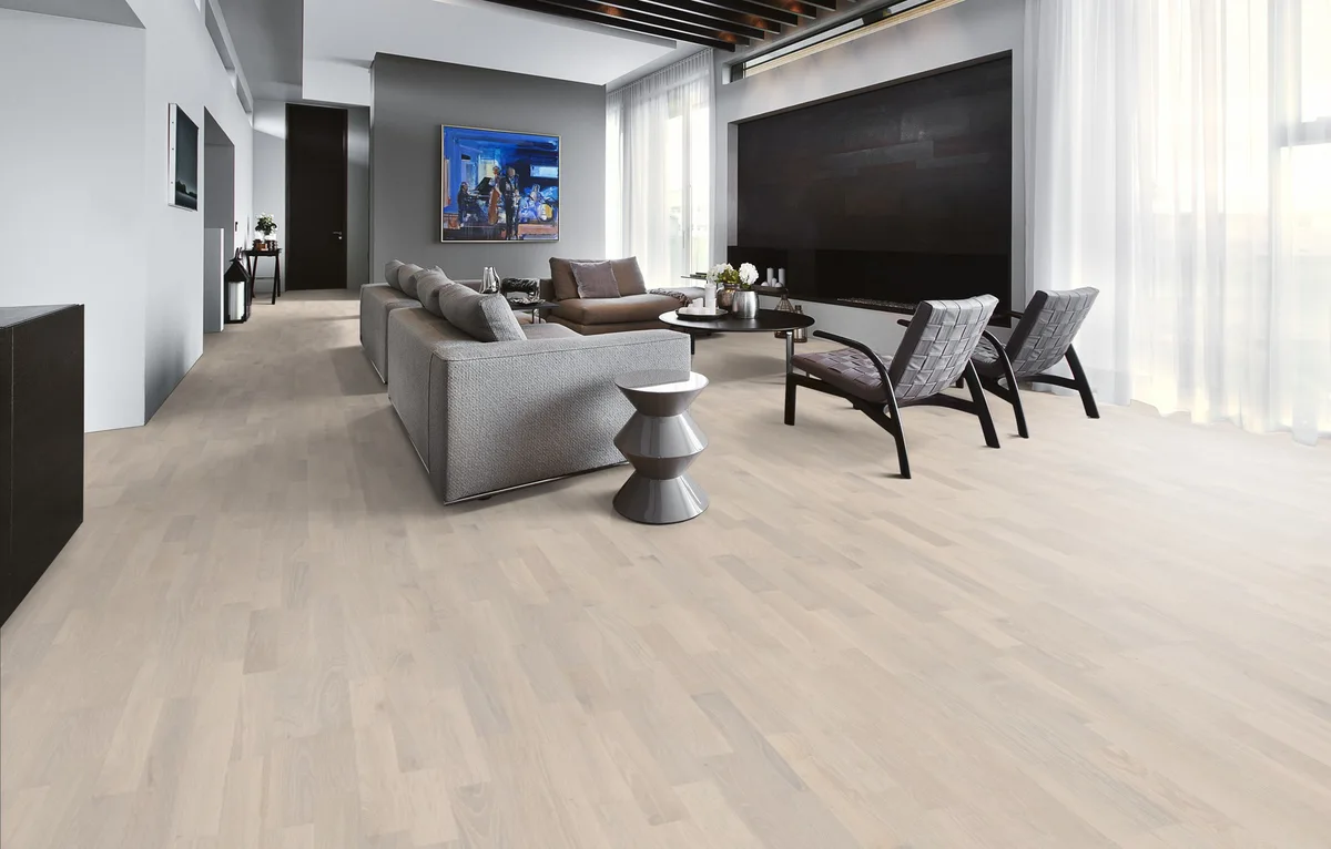 Паркетная доска Kahrs Люмен Дуб Иней Rime 153N3BEKB4KW240 Variation 2423×200×15