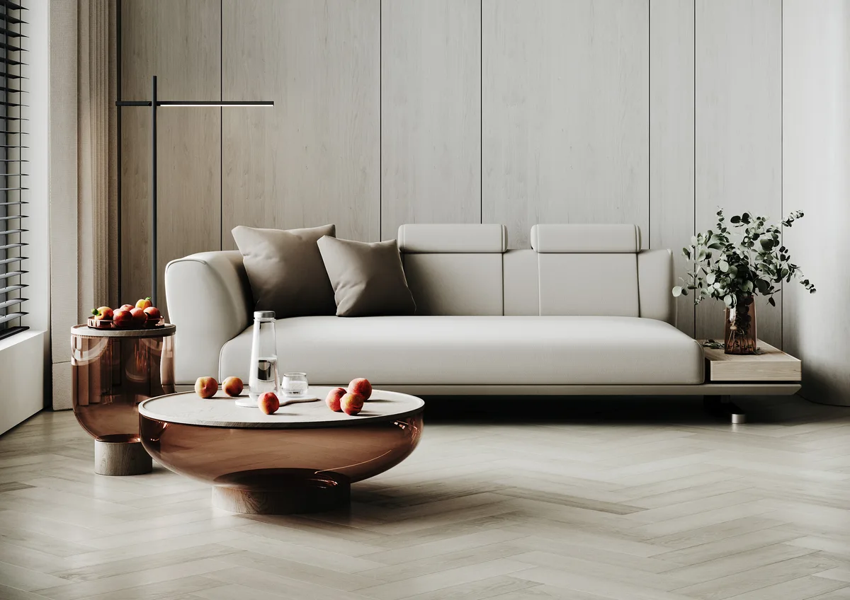 Кварцвиниловый SPC ламинат Home Expert Parquet Design Дуб Милкшейк 44-3002 венгерская елка 400×100×4,5