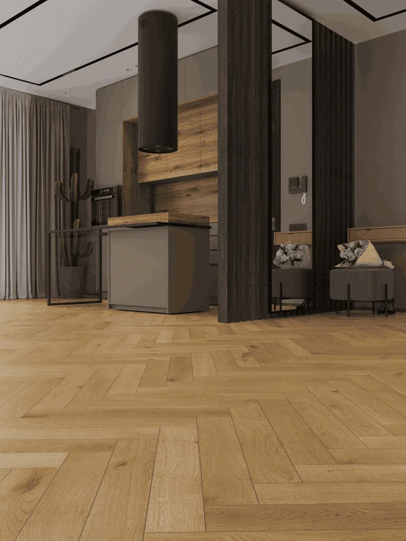 Ламинат Norland Herringbone Elegant 10 Дуб Хайнан LF306-09 венгерская елка 600×100×10