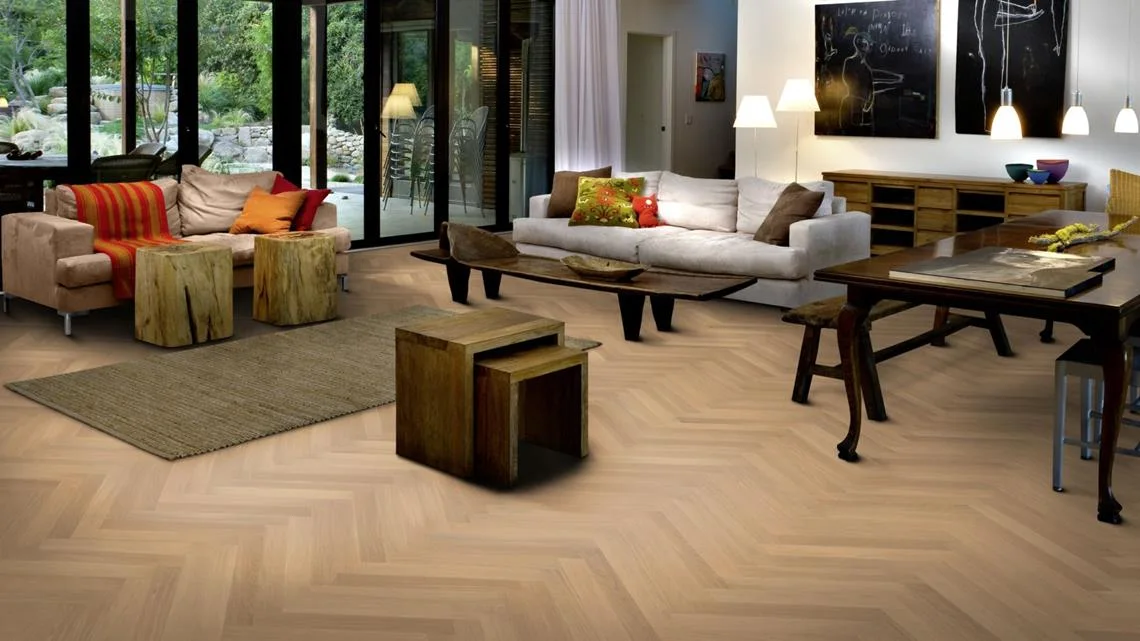 Инженерная доска Kahrs Студио Дуб AB белый матовый Oak AB white matt lacquer HB 111PABEK0VKE050 Calm венгерская елка 490×70×11