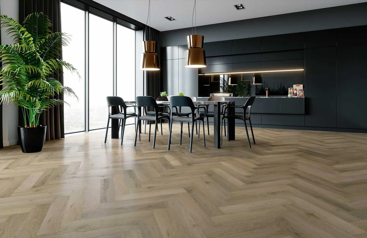 Кварцвиниловый SPC ламинат Fargo Parquet Дуб Парижский Дождь 33-61W935 венгерская елка 615×123×4