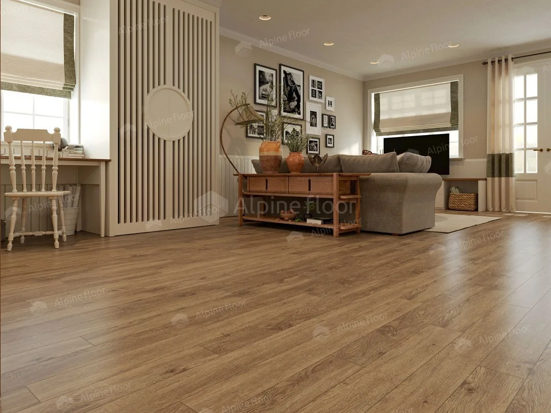 Кварцвиниловый SPC ламинат Alpine Floor Grand Sequoia Village Макадамия ECO 11-1007 1220×125×4